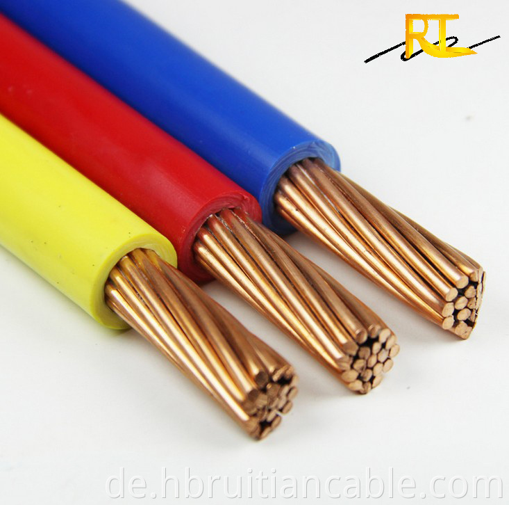 1,5 mm2 2,5 mm2 4mm2 6mm2 10mm2 Haushaltsanwendung Kupferdraht -PVC -Kabel